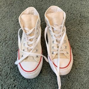 White hightop converse